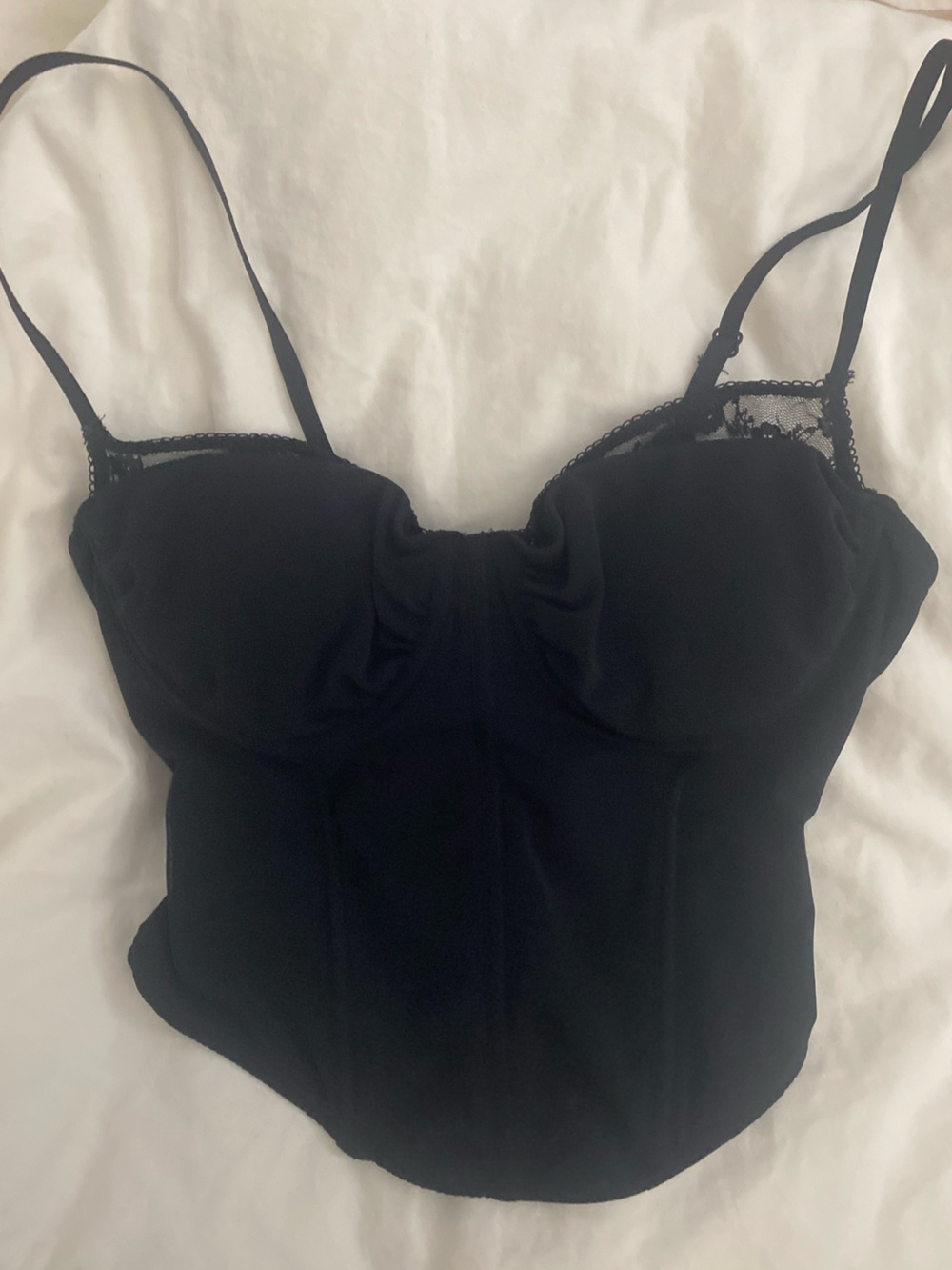 Garage Black Lace-Trim Cami